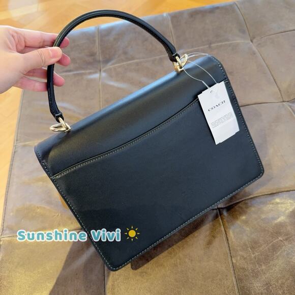 NWT Coach Klare Top Handle Bag In Signature Canvas CY687 Gold/Walnut/Black - Picture 3 of 6